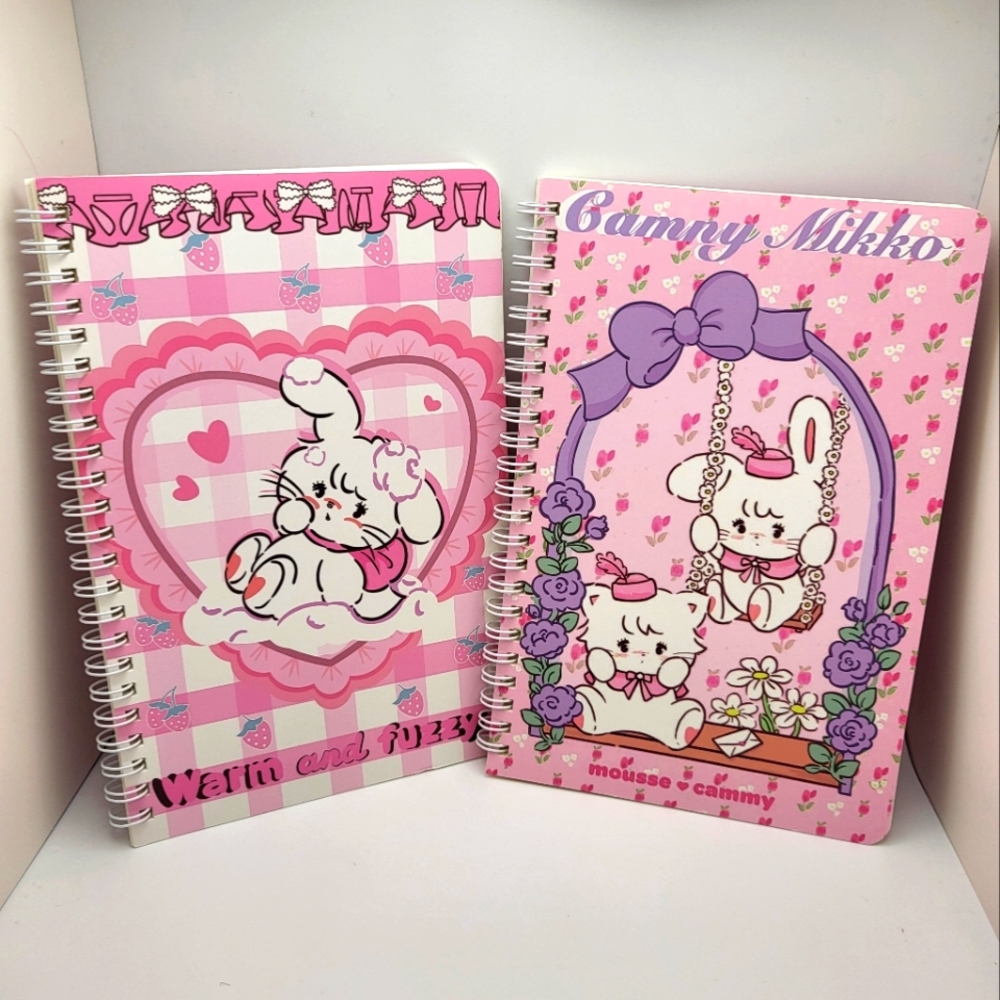 CAMMY MIKKO 2-Pack A5 Spiral Notebooks NEW